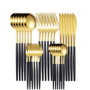 ست قاشق و چنگال ۳۰ پارچه از استیل ضدزنگ