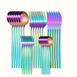 ست قاشق و چنگال ۳۰ پارچه از استیل ضدزنگ