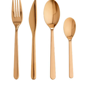 ست قاشق و چنگال ۲۴ پارچه رنگ رزگلد