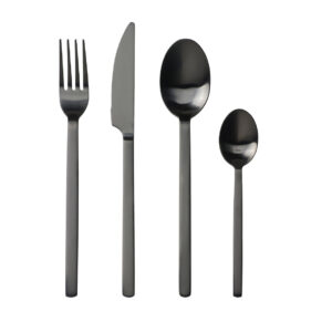 ست قاشق و چنگال ۲۴ پارچه مشکی