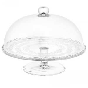 ظرف سرو با درب، شیشه‌ای شفاف