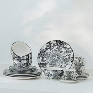 سرویس غذاخوری چینی ۲۰ پارچه Angelika مشکی