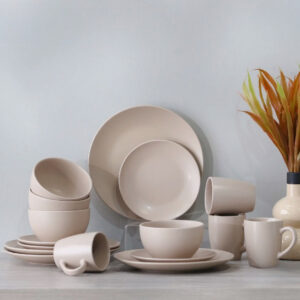 سرویس غذاخوری سنگی لعاب رنگی ۱۶ پارچه Apollo