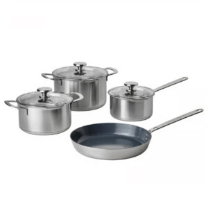 ست ظروف پخت و پز ۷ پارچه از استیل ضدزنگ