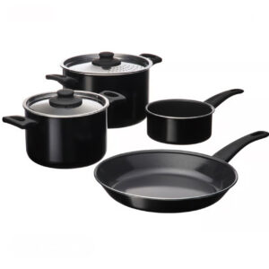 ست ظروف پخت و پز ۶ پارچه با پوشش نچسب مشکی