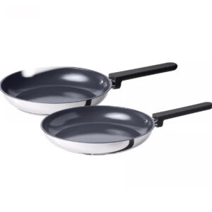 ست ۲ عددی تابه با بدنه استیل و پوشش نچسب