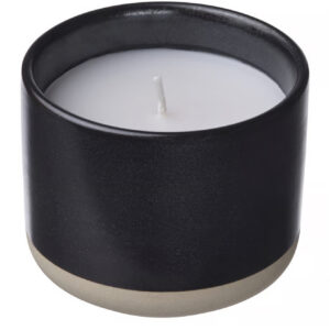 شمع معطر در جار سرامیکی با رایحه توت‌ها، رنگ مشکی – با مدت سوخت ۲۵ ساعت
