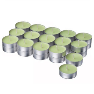 ست ۳۵ عددی شمع وارمر معطر با رایحه سیب و رنگ سبز روشن – با مدت سوخت ۳.۵ ساعت