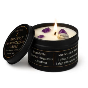 شمع معطر با رایحه شکوفه گیلاس و آمتیست