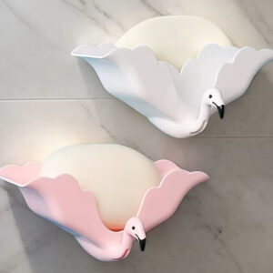ست ۲ عددی جا صابونی دیواری طرح فلامینگو