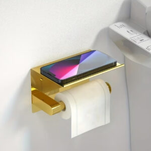 جا دستمال توالت طلایی شیک