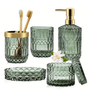 ست ۵ عددی لوازم لوکس حمام شامل بطری لوسیون