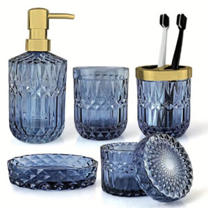 ست ۵ عددی لوازم لوکس حمام شامل بطری لوسیون