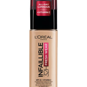 کرم پودر L’Oréal Infallible 32H Fresh Wear، ماندگاری طولانی ۳۲ ساعت،موجود در تمام رنگها