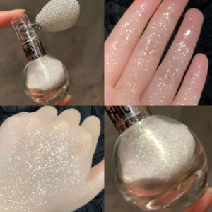 پودر هایلایتر اسپری شاین با ماندگاری بالا، ضدآب و ضدلکه، مناسب برای همه تناژهای پوستی و ایجاد درخششی زیبا برای صورت و بدن