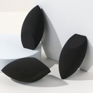 ست ۳  عددی اسفنج آرایشی تخم‌مرغی مشکی – مناسب برای پخش، فید (بلند کردن)