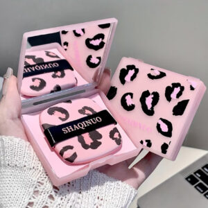 اسفنج آرایشی پلنگی صورتی