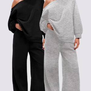 ست چهار تکه گشاد کژوال تک‌آستین با فیت آزاد