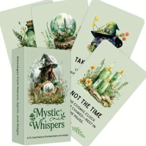 دِک «Mystic Whispers» | شامل ۷۲ کارت تاروت با طراحی آبرنگی و هنری بسیار زیبا، مناسب برای راهنمایی، خوداندیشی و دریافت بینش