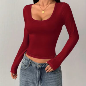 بلوز زنانه آستین بلند | جذب (Slim Fit)،دارای سایزبندی