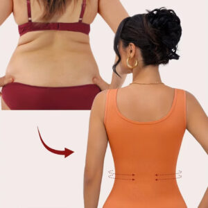 تاپ با قابلیت جمعکننده شکم، طراحی ریب (بافت شیاردار) با تنفسپذیری بالا، بدون پد، کمک به حفظ فرم صحیح بدن (پشتیبانی از کمر)،با پارچه ساده و کشسانی بالا