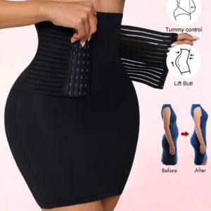 دامن گنی فرم‌دهنده با کمر بلند و کمربند قابل تنظیم